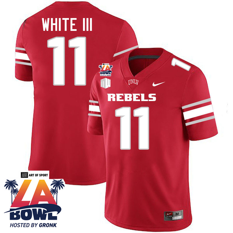 Ricky White III LA Bowl Jersey,UNLV Rebels 2024 LA Bowl Jersey-Scarlet